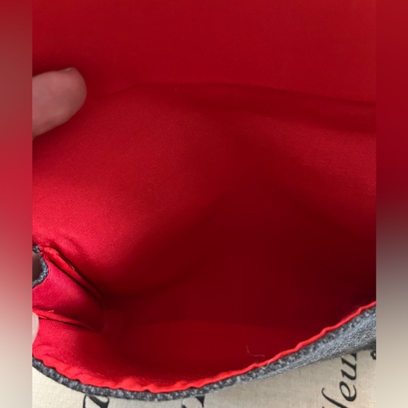 Air Canada Business First Class Amenity Bag Toiletry Case Grey Chevron Tweed NEW - Picture 6 of 8